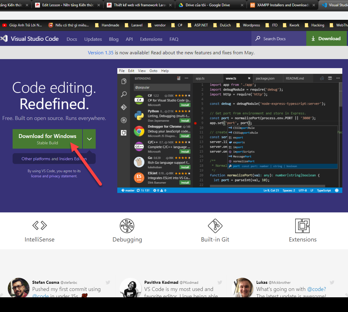 Cài đặt trình soạn thảo code Visual Studio Code IDE | Nền Tảng